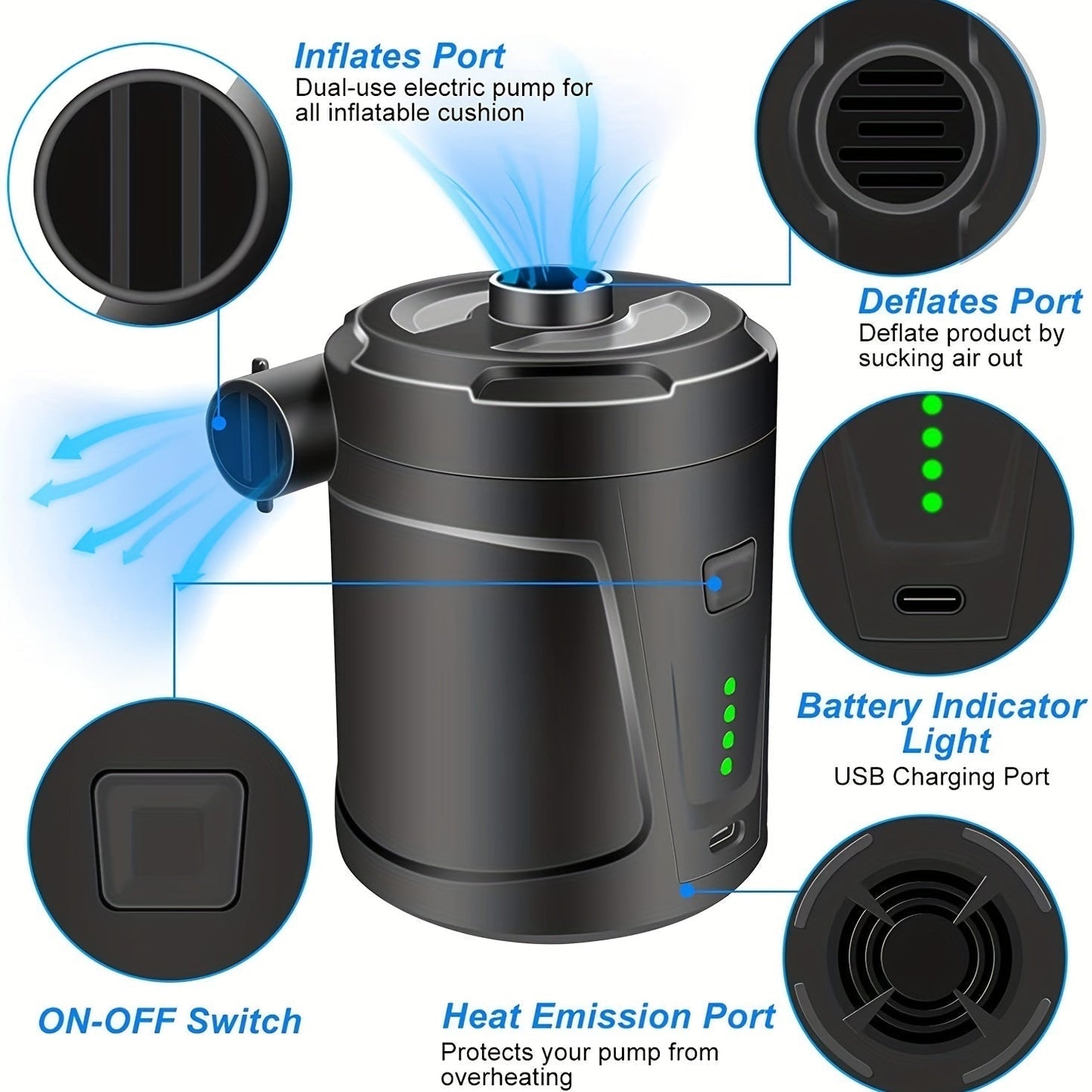Portable Air Pump for On-The-Go Inflation