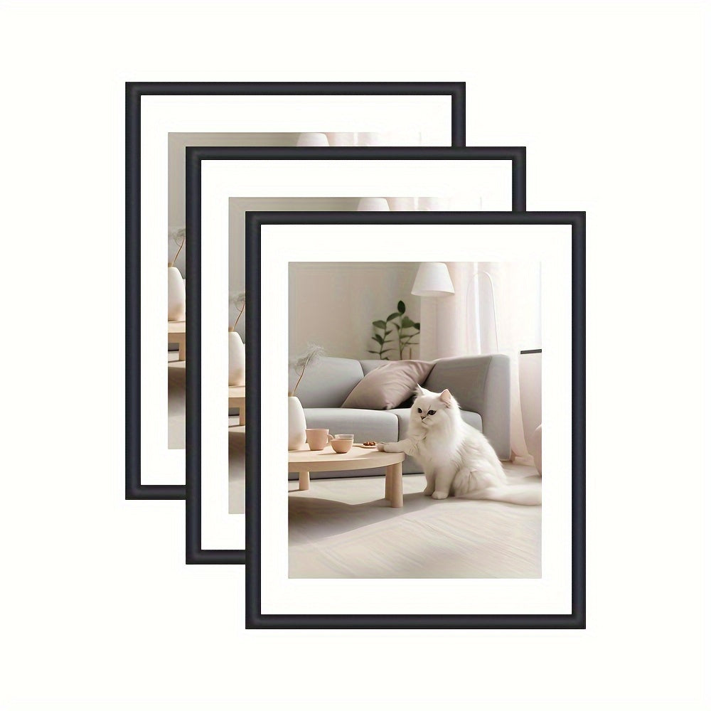 Set of 3 Modern Black Picture Frames - Befez