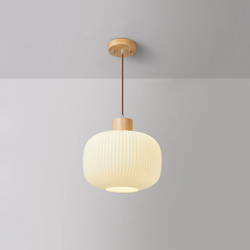 Rustic Wooden Glass Pendant Light
