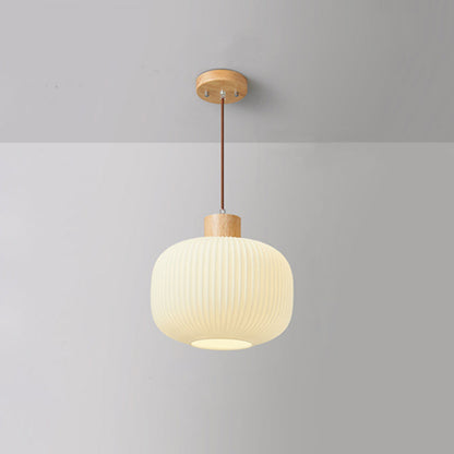 Rustic Wooden Glass Pendant Light