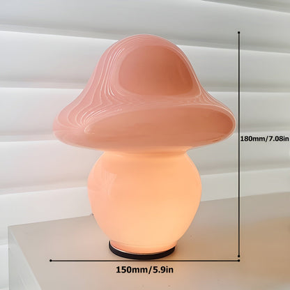 Beautiful Mushroom Glass Table Lamp