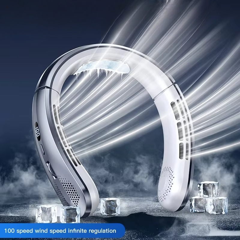 Compact Personal Neck Cooler Fan Rechargeable Wearable