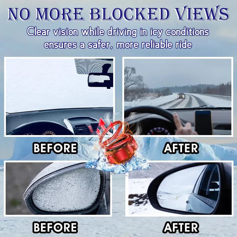 Compact Car Heater Defroster with Solar Charger