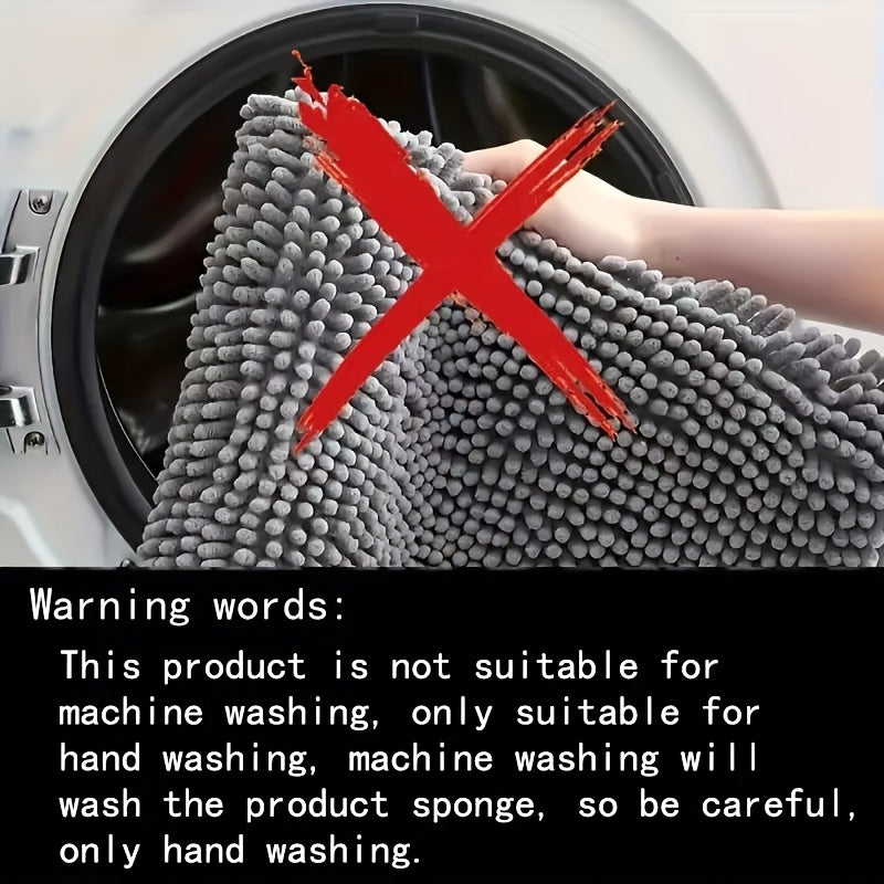 Soft L-Shaped Bathroom Mat with Grip