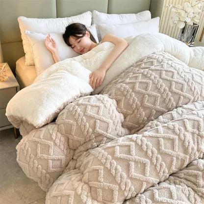 Soft Plush Winter Duvet Cover - Warm Fleece Bedding
