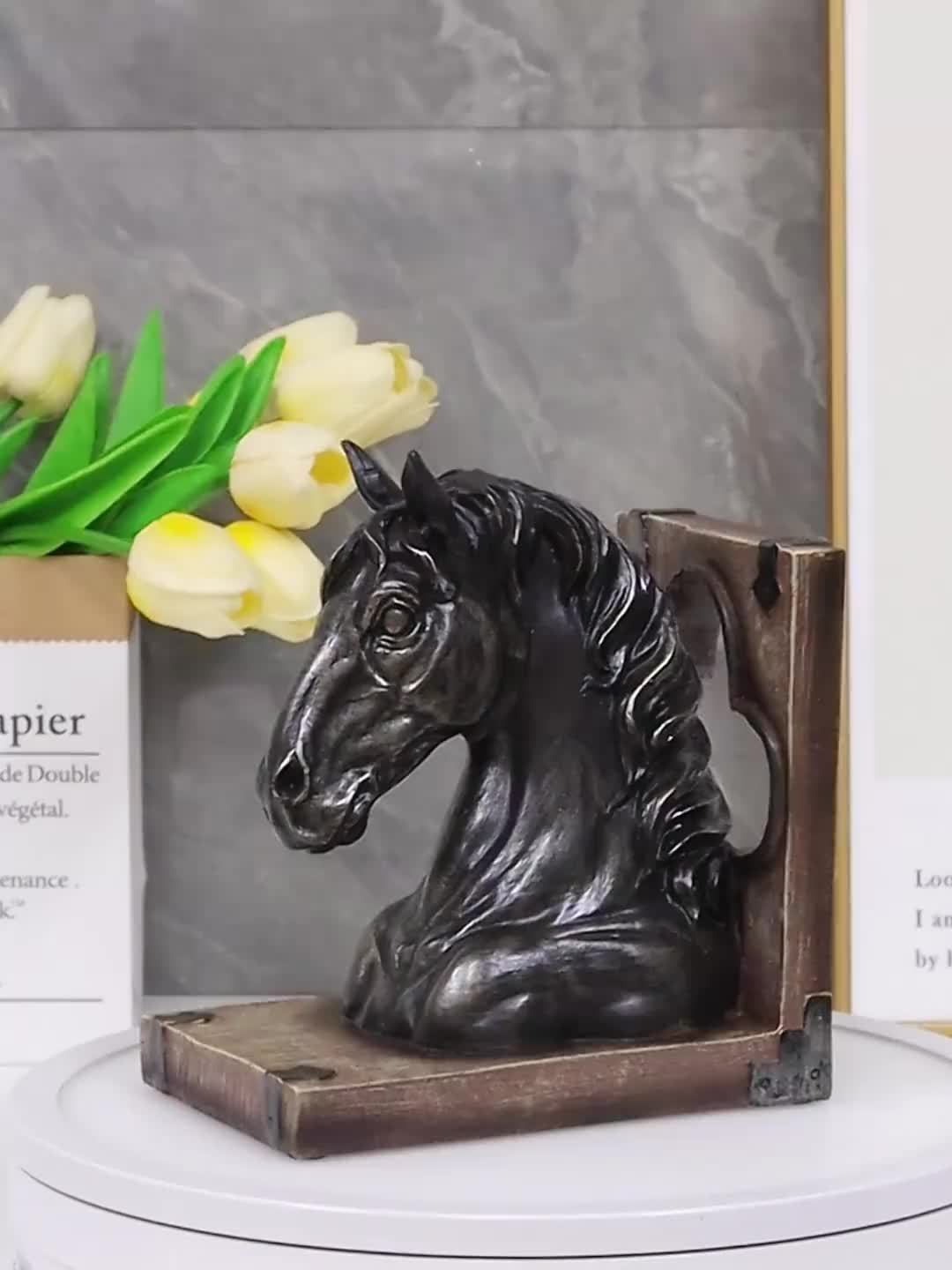 Fun Animal Bookend Horse Head Statue