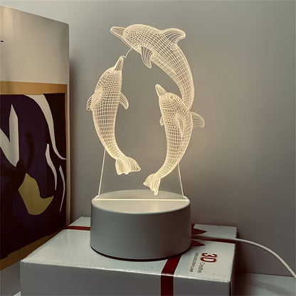 Colorful 3D Optical Table Lamp