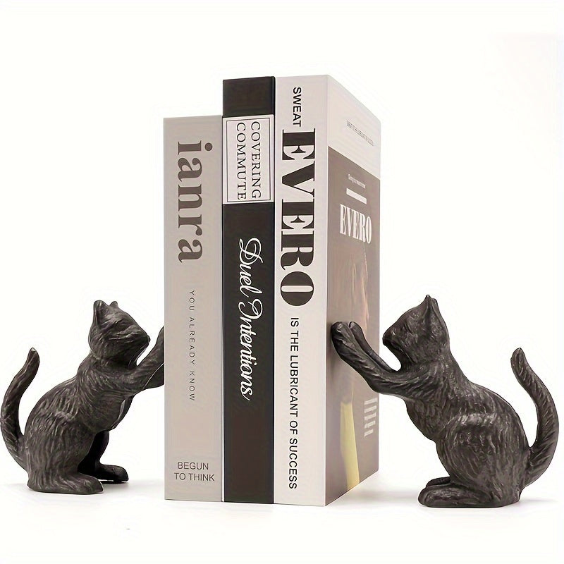 Rustic Cast Iron Book Ends with Traditional Style