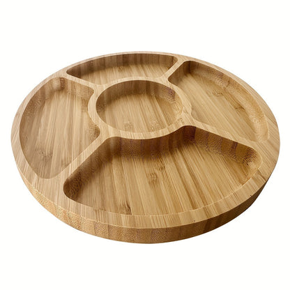 Natural Bamboo Round Serving Platter