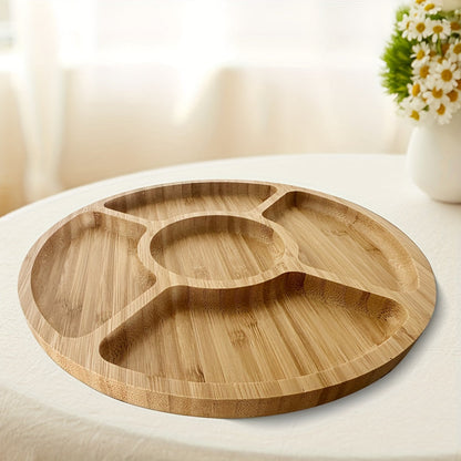 Natural Bamboo Round Serving Platter