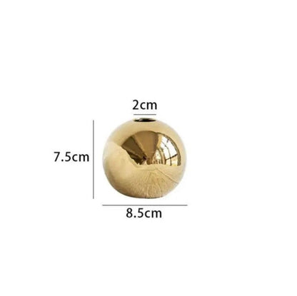 Luxury Metallic Sphere Vase