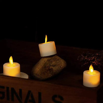 Warm LED Flicker Candle Set with Remote