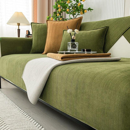 Plush Sofa Slipcover Protector Cushion