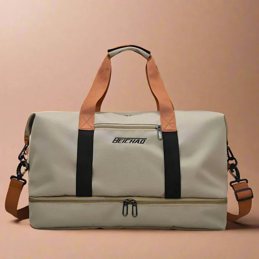 Waterproof Gym Duffel Bag with Shoe Pocket