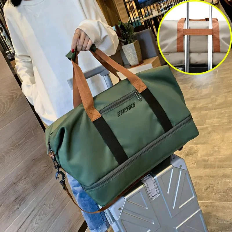 Waterproof Gym Duffel Bag with Shoe Pocket