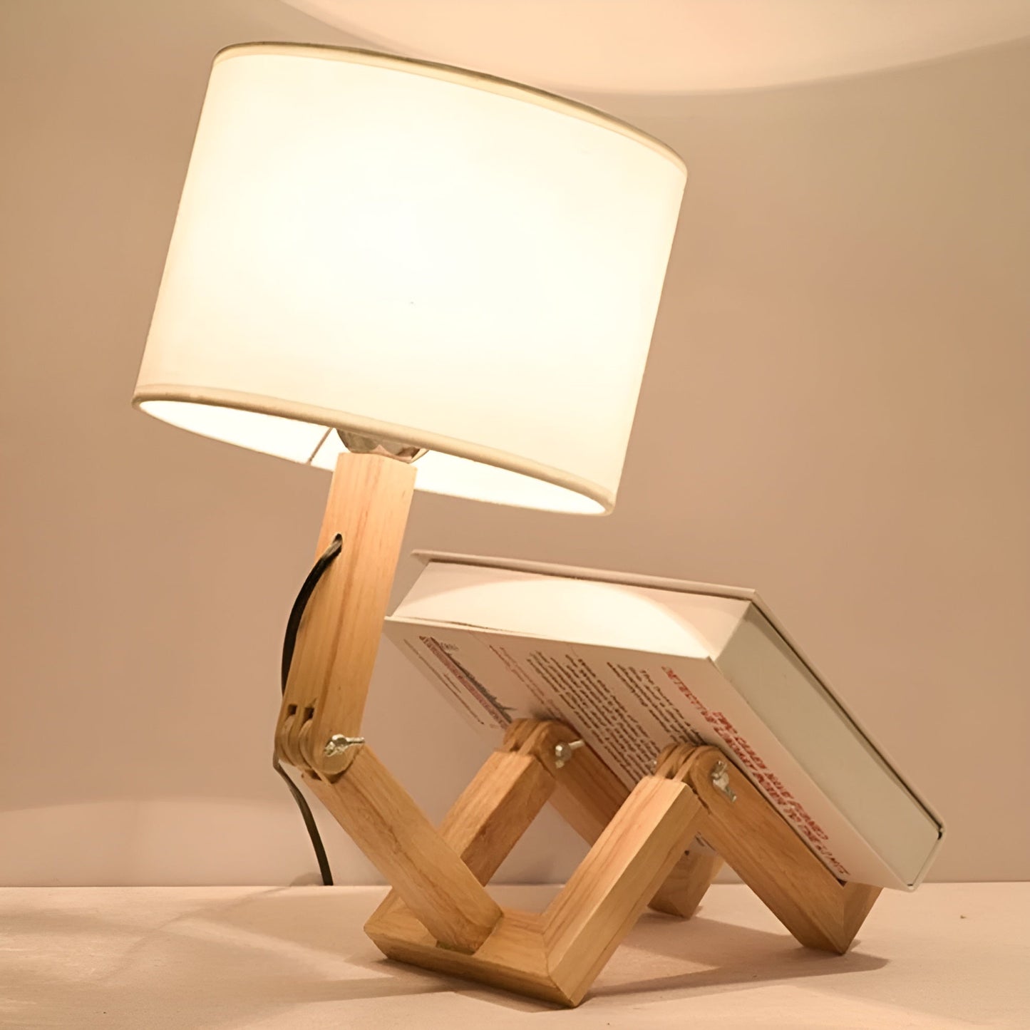 Adjustable Wooden Table Lamp