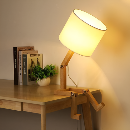 Adjustable Wooden Table Lamp