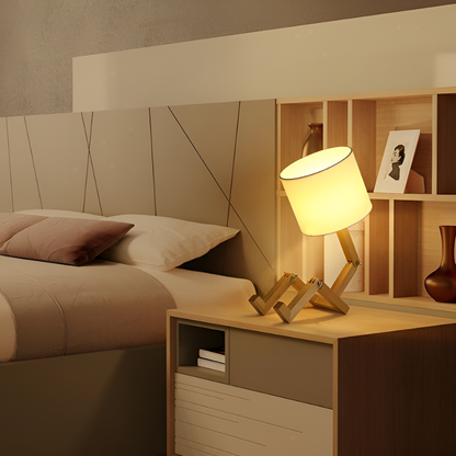 Adjustable Wooden Table Lamp