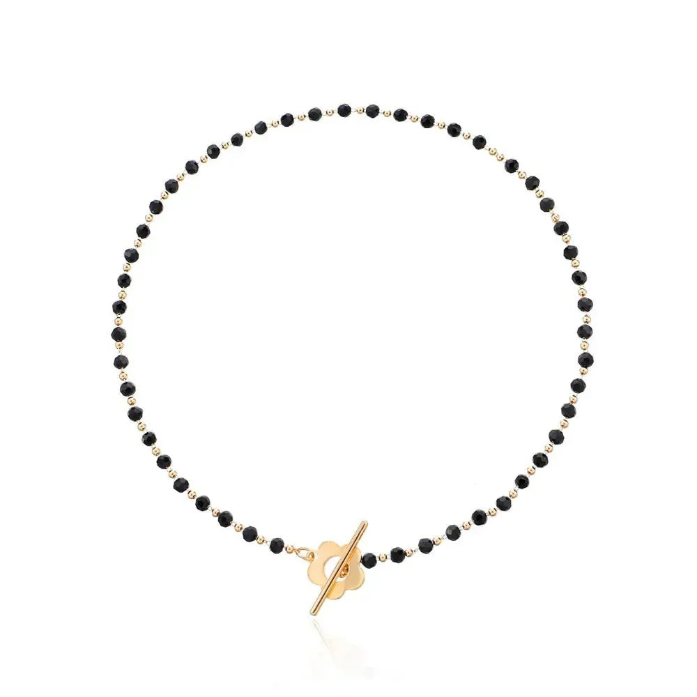 Delicate Floral Pendant Choker Necklace