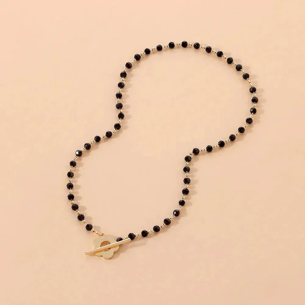Delicate Floral Pendant Choker Necklace