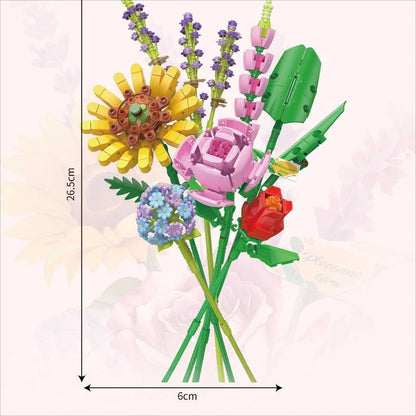 Colorful Flower Building Kit with Snowdrop Blossoms