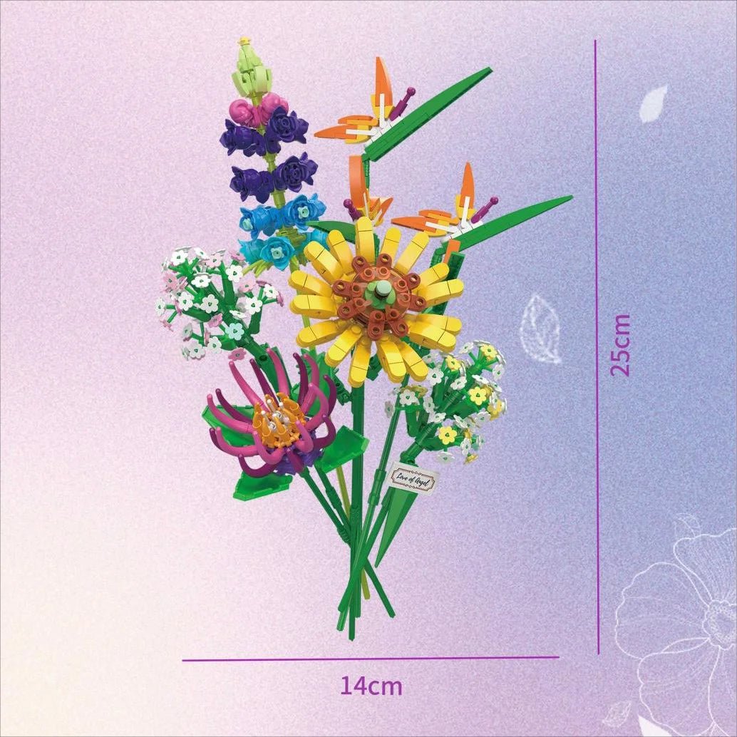 Colorful Flower Building Kit with Snowdrop Blossoms