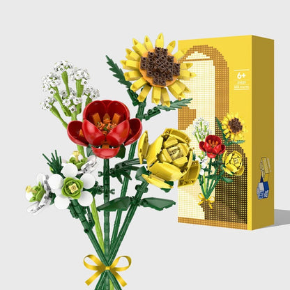Colorful Flower Building Kit with Snowdrop Blossoms