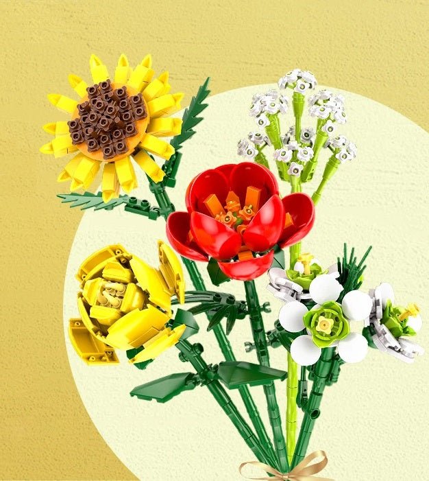 Colorful Flower Building Kit with Snowdrop Blossoms