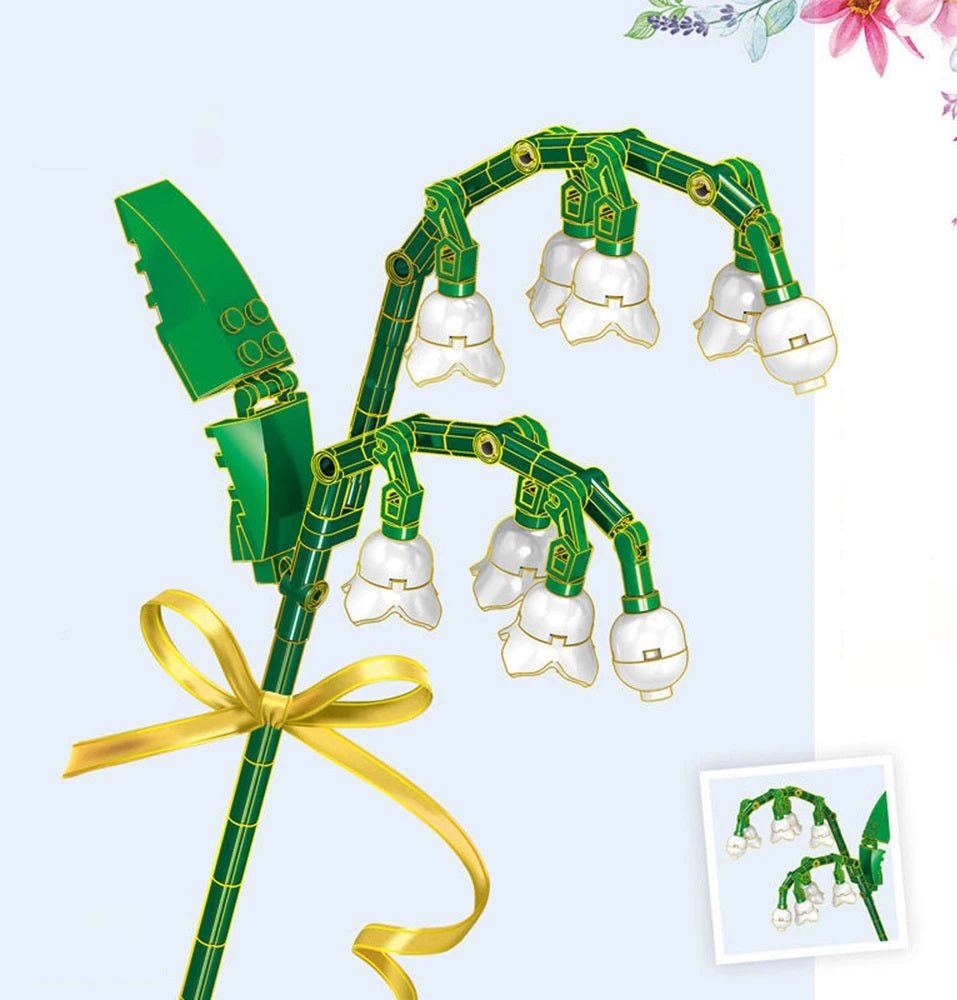 Colorful Flower Building Kit with Snowdrop Blossoms