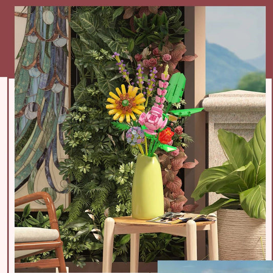 Colorful Flower Building Kit with Snowdrop Blossoms - Befez