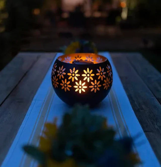 Aromatic Floral Candle Light with Aroma Diffuser