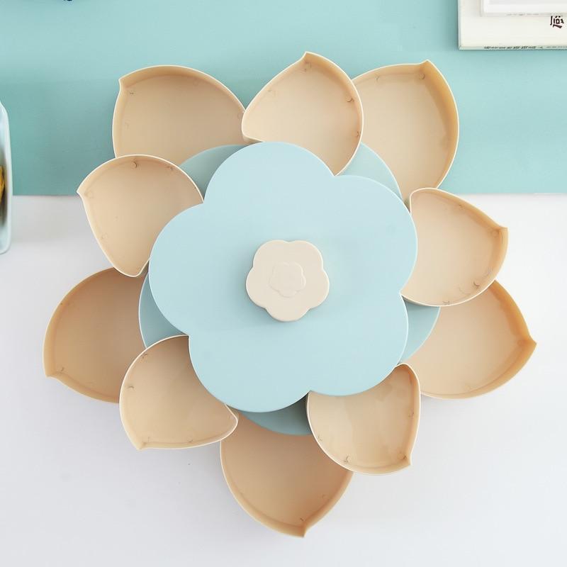 Spinning Floral Desk Organizer Box
