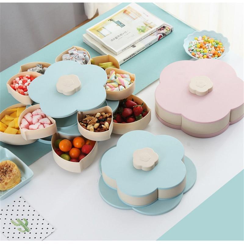 Spinning Floral Desk Organizer Box