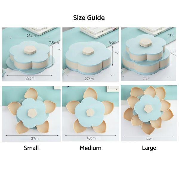 Spinning Floral Desk Organizer Box