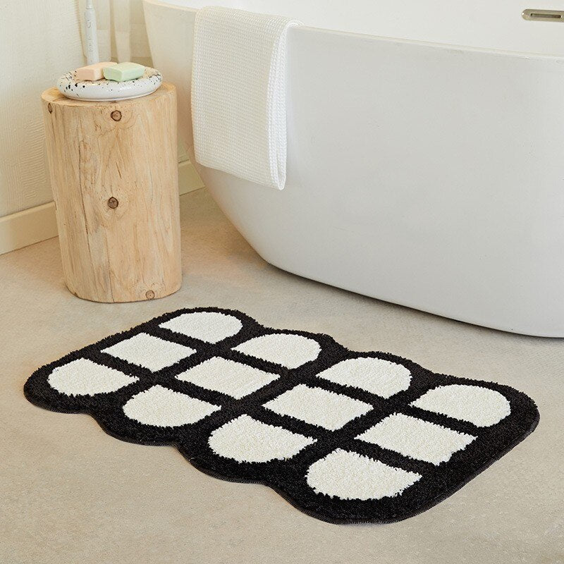 Plush Chess Board Rug