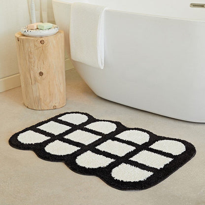 Plush Chess Board Rug