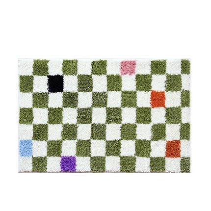 Plush Chess Board Rug
