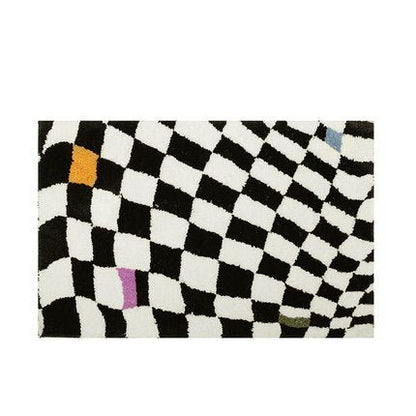Plush Chess Board Rug