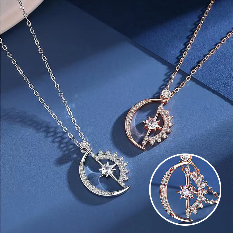 Celestial Star Moon Pendant Necklace