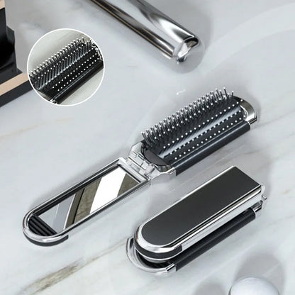 Portable Travel Mirror Brush Set