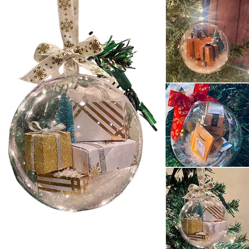 Clear Glass Christmas Tree Ornament Ball