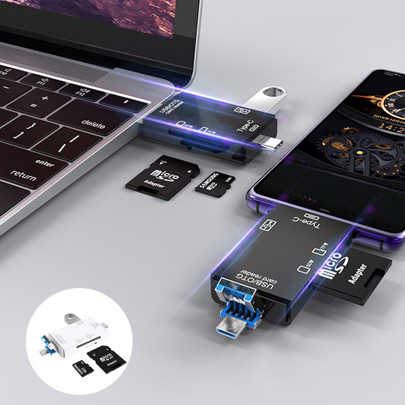 Multi-Function 6-in-1 Memory Card Reader