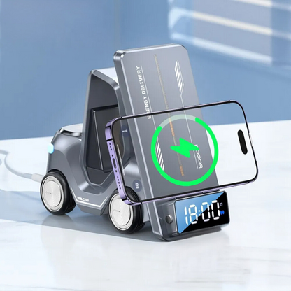 Multi-Function Wireless Charging Pad with Clock and LED Light - Befez