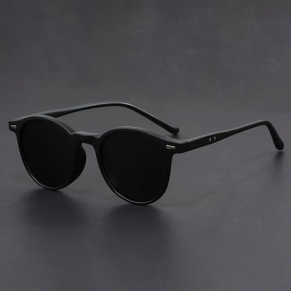 Classic Men's Round Sunglasses Tortoiseshell Frame