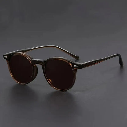 Classic Men's Round Sunglasses Tortoiseshell Frame