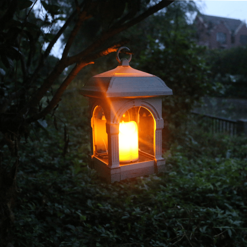 Rustic Solar Powered Garden Lantern