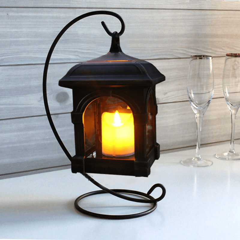 Rustic Solar Powered Garden Lantern