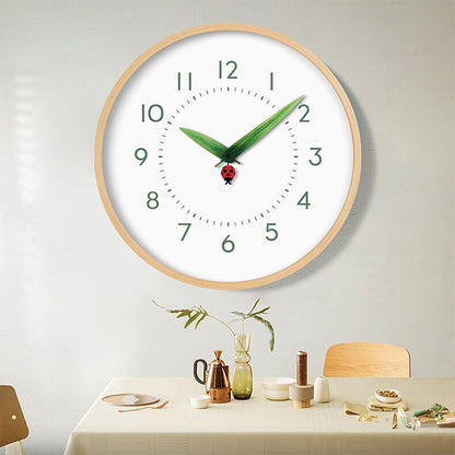 Rustic Wood Bird Clock with Floral Design - Befez