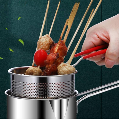 Space Saving Electric Deep Fryer Set with Oil Control