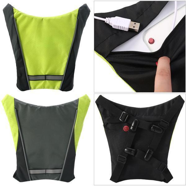 Visible LED Safety Jacket for Cycling Outdoor Night Ride